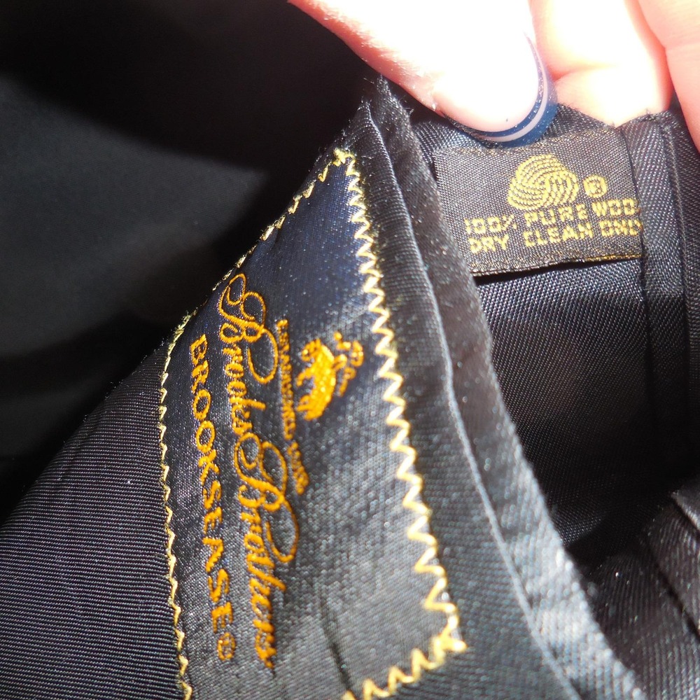 VTG‎ Brooks Brothers Brooksease Navy Blue Wool Blazer Gold Buttons 41 Long - Picture 5 of 9
